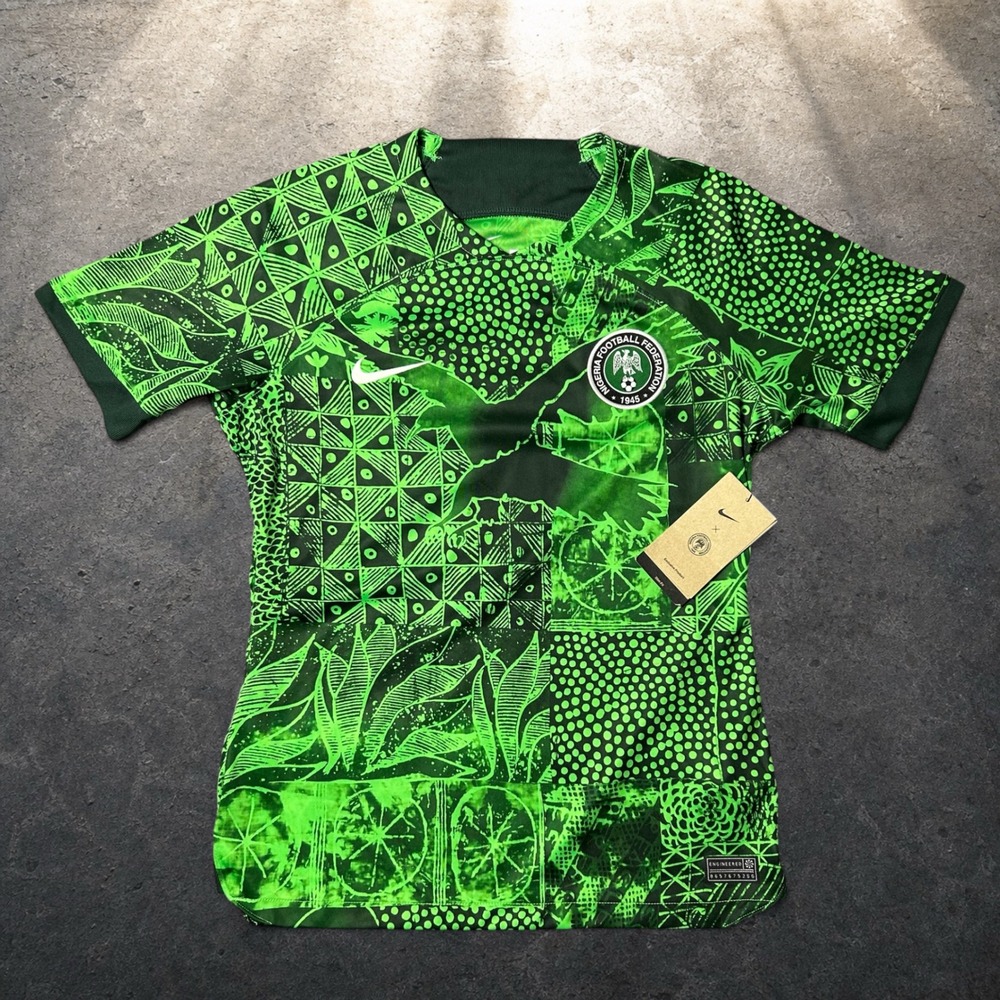 Nike Nigeria Football Federation NFF Dri-FIT Soccer Jersey Green Womens Size M
